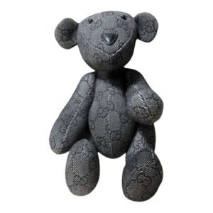 Gucci Black and Gray Teddy Bear Accessory